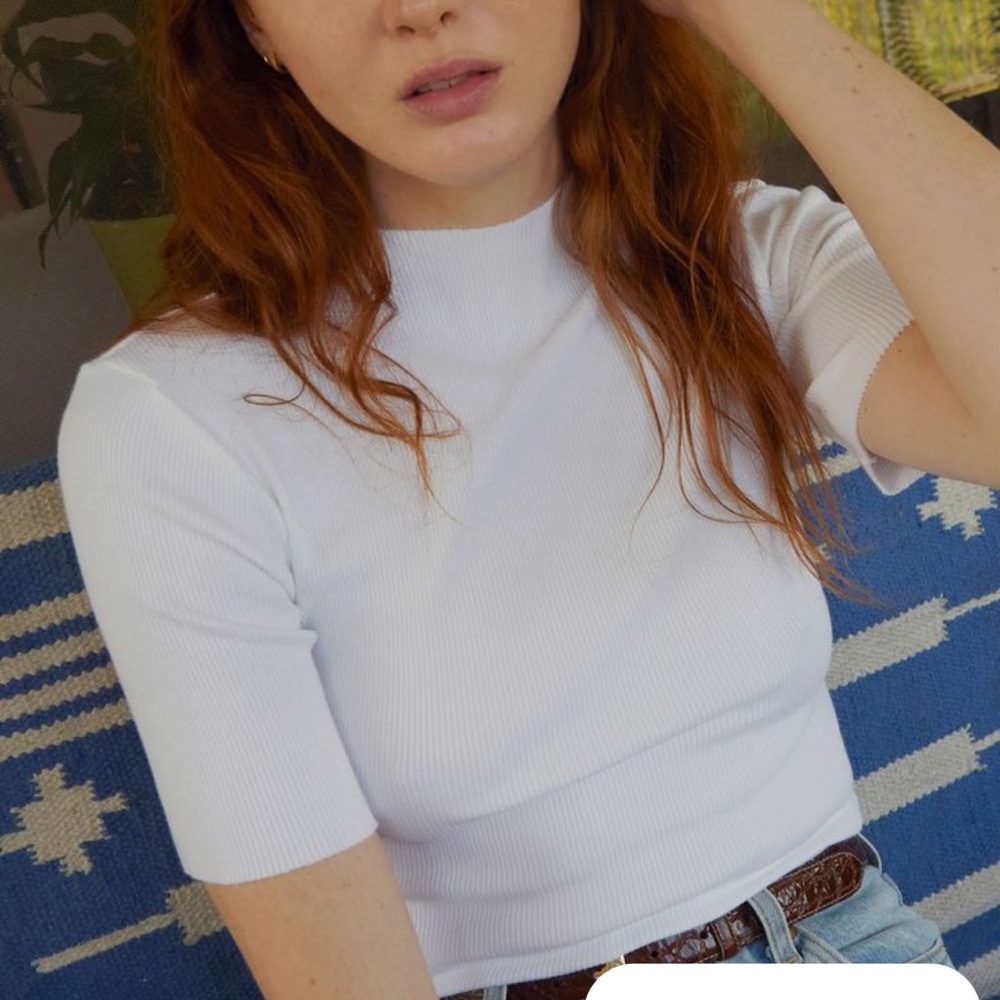 NWT! Nation LTD Cameron mock neck white small